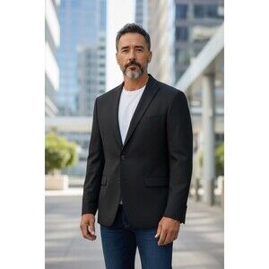 Savile Row suit jacket blazer 42 L black lancaster 2 Button